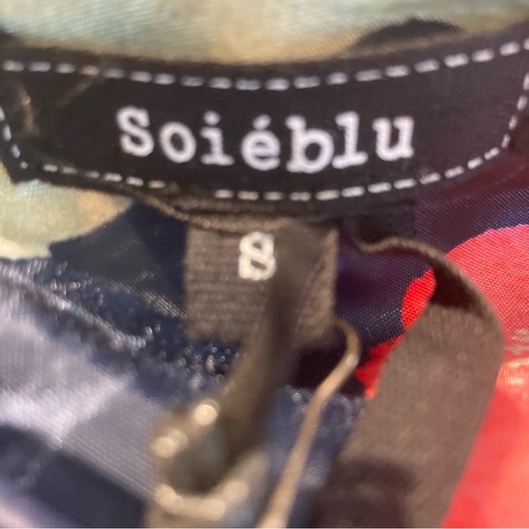 SOIEBLU Sz S Floral Open Back Crinoline Underskirt Jewelled Waist Dress NEW - Picture 6 of 16